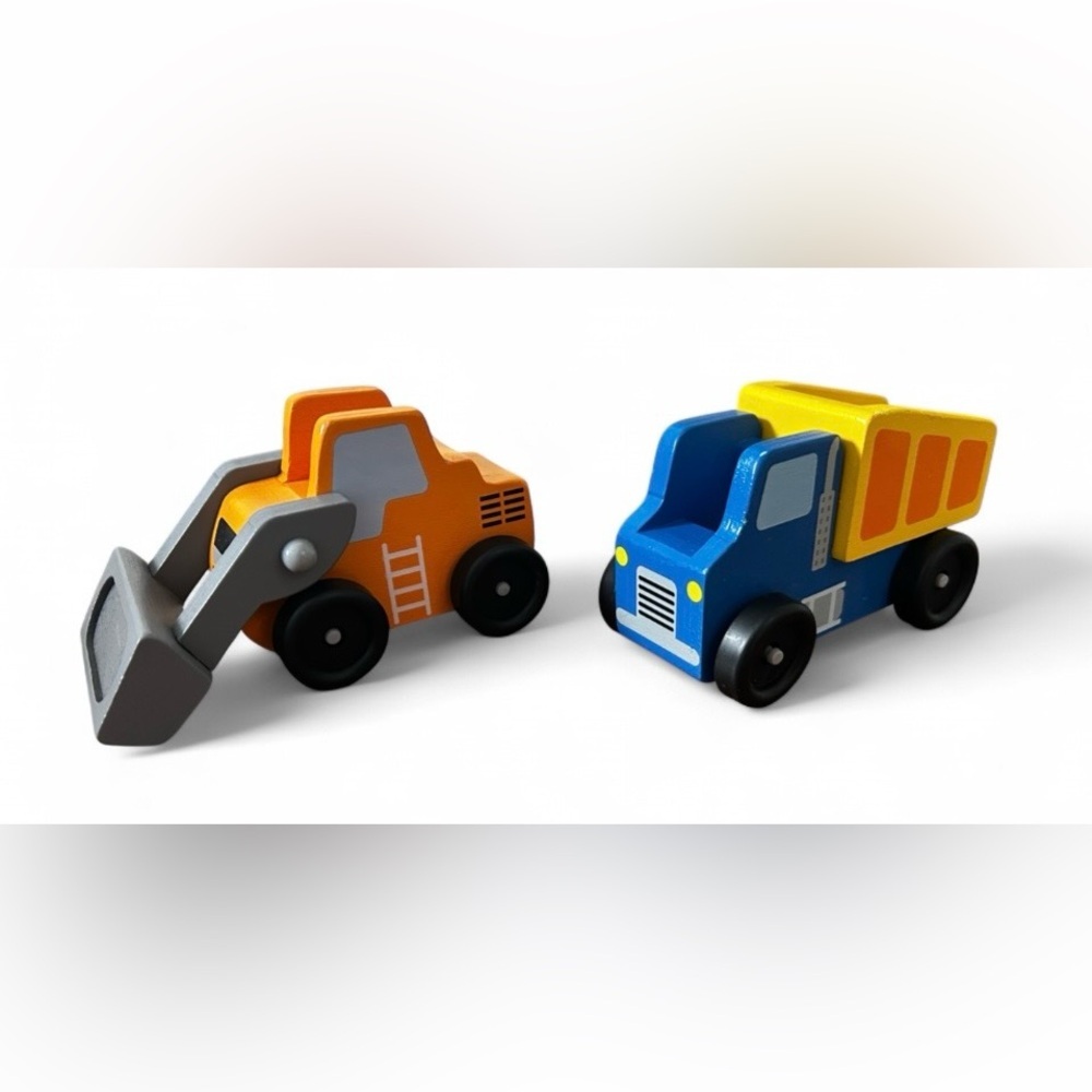 Melissa & Doug Classic Wooden Construction Vehicles
